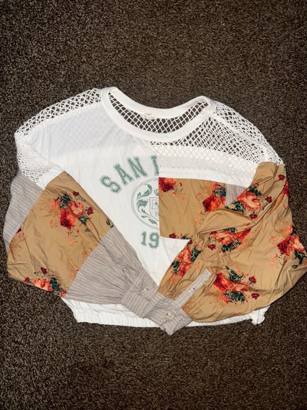 ANTHROPOLOGIE PILCRO Patchwork Batwing Top - Picture 5 of 11
